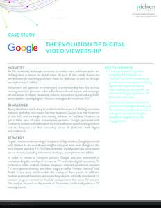 CASE STUDY  THE EVOLUTION OF DIGITAL VIDEO VIEWERSHIP INDUSTRY