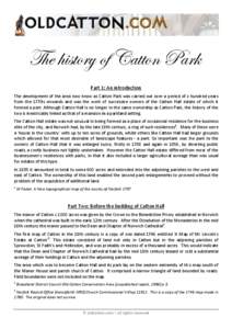 The History of Catton Park