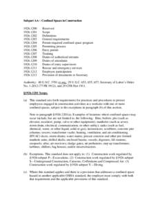 Microsoft Word - Part 1926 Supart AA - Confined Spaces - Reg Text