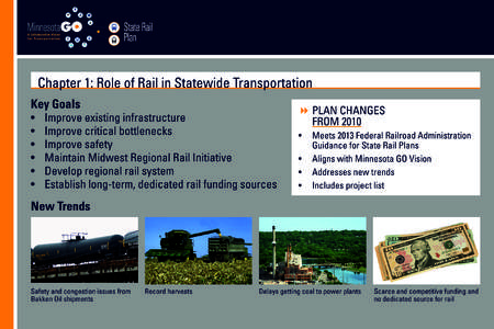 Chapter 1: Role of Rail in Statewide Transportation Key Goals •• •• •• ••