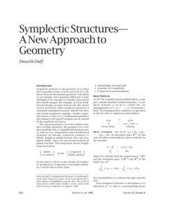 mcduff.qxp[removed]:35 PM Page 952  Symplectic Structures—