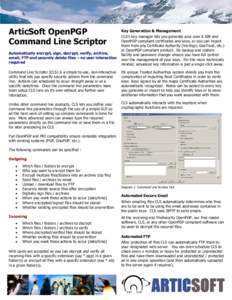 ArticSoft OpenPGP Command Line Scriptor