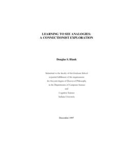 Ethology / Semantics / Analogy / Douglas Hofstadter / Cognitive architecture / Connectionism / ACT-R / Cognitive science / Science / Philosophy of mind