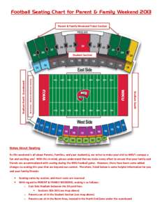 Football Seating Chart for Parent & Family Weekend 2013 Parent & Family Weekend Ticket Section Berm Area – General Admission Seating  Stadium South