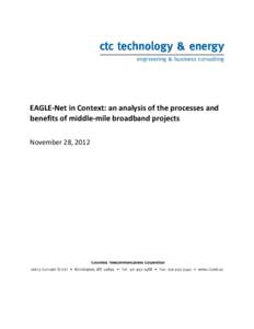 EAGLE-Net in Context: an analysis of the processes and benefits of middle-mile broadband projects