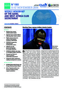 N°190 Club[removed]NOVEMBER 2014 Secretariat SAHEL AND WEST AFRICA