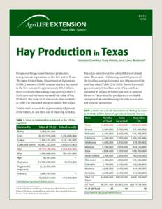 EHay Production in Texas Vanessa Corriher, Tony Provin, and Larry Redmon*
