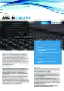 HEVC/H.265  Argon Streams is the only set of test bit-streams providing full coverage for the HEVC standard. Based on formal verification techniques, these bit-streams enable users