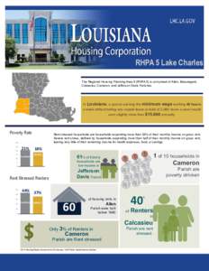 RHPA 5 Lake Charles The Regional Housing Planning Area 5 (RHPA 5) is comprised of Allen, Beauregard, Calcasieu, Cameron, and Jefferson Davis Parishes. In Louisiana, a person earning the minimum wage working 40 hours a we