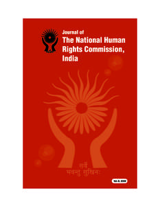 JOURNAL OF THE  NATIONAL HUMAN RIGHTS COMMISSION, INDIA Volume 8, 2009 Editorial Board
