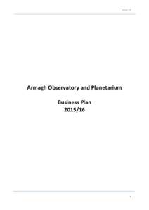 Version 1.0  Armagh Observatory and Planetarium Business Plan