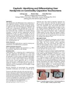 CapAuth: Identifying and Differentiating User Handprints on Commodity Capacitive Touchscreens
