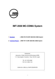 IMT-2000 MC-CDMA System ARIB STANDARD / ARIB Technical Report