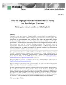 Efficient Expropriation: Sustainable Fiscal Policy in a Small Open Economy