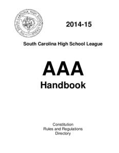 South Carolina High School League AAA Handbook