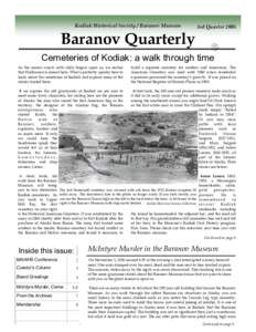 Kodiak Historical Society / Baranov Museum  Baranov Quarterly 3rd Quarter 2005