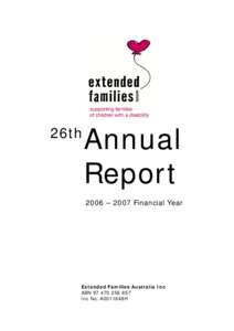 Extended Families Annual Report