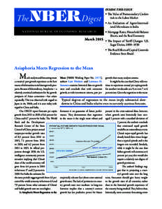 The NBER Digest  Inside this issue •	 The Value of Postsecondary Creden­ tials in the Labor Market