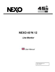 NEXO 45°N 12 Line Monitor User Manual  45°N-12 User Manual V1.01