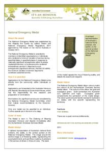 Medal for Nationa lEmergency