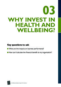 03: Why invest in health and wellbeing