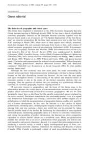 Environment and Planning A 2003, volume 35, pages 1151 ^ 1156  DOI:[removed]a3623 Guest editorial