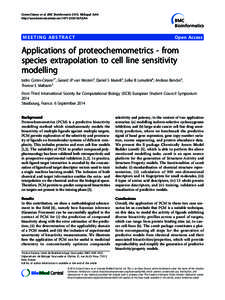 Applications of proteochemometrics - from species extrapolation to cell line sensitivity modelling
