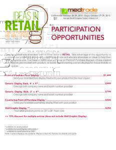 IDEAS IN  RETAIL POINT-OF-PURCHASE AND SMALL SPACES Presented by VGM; In Cooperation