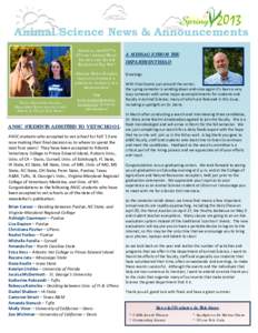 2013  Animal Science News & Announcements Saturday, April 27th is UConn’s Annual Horse Auction and Tack &