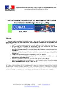 1  Représentation permanente de la France auprès de l’Office des Nations unies et des Organisations internationales à Vienne  N°10