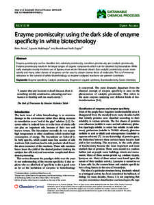Enzyme promiscuity: using the dark side of enzyme specificity in white biotechnology
