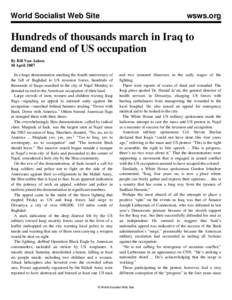 World Socialist Web Site  wsws.org Hundreds of thousands march in Iraq to demand end of US occupation