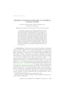 Submitted to the Annals of Statistics  FLEXIBLE COVARIANCE ESTIMATION IN GRAPHICAL GAUSSIAN MODELS ´le `ne Massam and