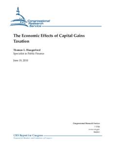 The Economic Effects of Capital Gains Taxation