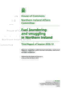 House of Commons Northern Ireland Affairs Committee Fuel laundering and smuggling