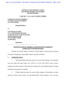 Case 1:12-cvMGC Document 54 Entered on FLSD DocketPage 1 of 49  UNITED STATES DISTRICT COURT SOUTHERN DISTRICT OF FLORIDA MIAMI DIVISION CASE NO.: 1:12-cvCOOKE/TORRES