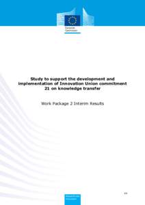 Study to support the development and implementation of Innovation Union commitment 21 on knowledge transfer