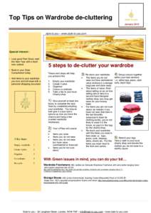 Top Tips on Wardrobe de-cluttering January 2012 Volume 1, style to you – www.style-to-you.com