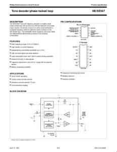Philips Semiconductors Linear Products  Product specification Tone decoder/phase-locked loop