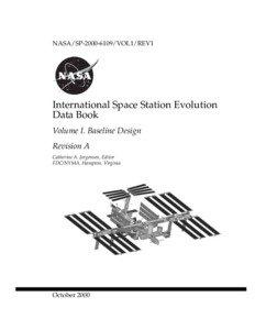 NASA/SP[removed]VOL1/REV1  International Space Station Evolution