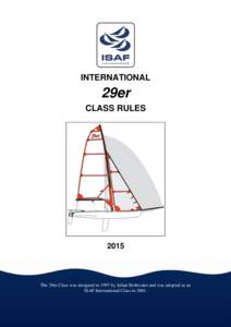 INTERNATIONAL  29er CLASS RULES  2015