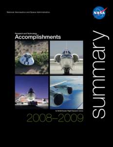 Research and Technology  Accomplishments for NASA Dryden Flight Research Center