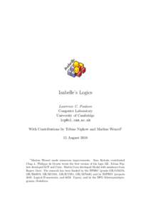 Mathematical logic / Logic / Proof theory / Mathematics / Proof assistants / Logic in computer science / Type theory / Substructural logic / Sequent / First-order logic / Isabelle / Higher-order logic