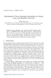 Benchmark of Some Learning Algorithms for Single-Layer and Hopfield Networks