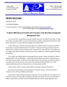 Microsoft Word - Tri-Basin NRD Press Release_Feb 2016 board meeting