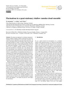 Nonlin. Processes Geophys., 22, 65–85, 2015 www.nonlin-processes-geophys.net[removed]doi:[removed]npg[removed] © Author(s[removed]CC Attribution 3.0 License.  Fluctuations in a quasi-stationary shallow cumulus clo