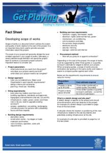 Get in the Game - Get Playing Fact Sheet