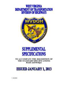 TO ACCOMPANY THE 2010 EDITION OF THE STANDARD SPECIFICATIONS Roads and Bridges V[removed]