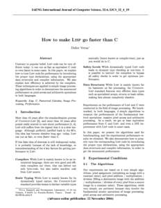 How to make Lisp go faster than C