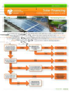 Get Started with CEC  Solar Financing Funding options to help switch to solar Harnessing the sun